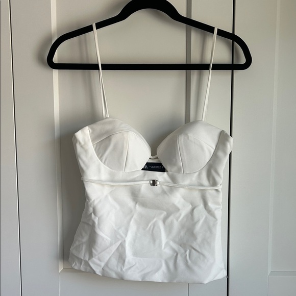 Zara White Strappy Bra Top | M - Picture 4 of 5